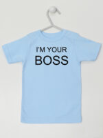 I'M Your Boss - t-shirt z napisami dla niemowląt - Błękitny - Koszulka krótki rękaw