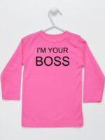 I'M Your Boss - t-shirt z napisami dla niemowląt - Ciemny Różowy - Koszulka długi rękaw