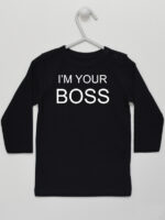 I'M Your Boss - t-shirt z napisami dla niemowląt - Czarny - Koszulka długi rękaw