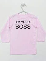 I'M Your Boss - t-shirt z napisami dla niemowląt - Różowy - Koszulka długi rękaw