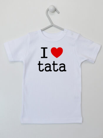 I Love Tata - koszulka z napisem o tacie - Biały - Koszulka krótki rękaw