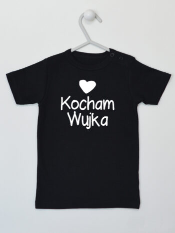 Kocham Wujka - koszulka z napisami o wujku - Czarny - Koszulka krótki rękaw