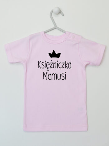 Księżniczka Mamusi z Koroną - koszulka z napisami - Różowy - Koszulka krótki rękaw