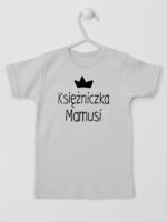 Księżniczka Mamusi z Koroną - koszulka z napisami - Szary - Koszulka krótki rękaw Księżniczka Mamusi z Koroną - koszulka z napisami - Szary - Koszulka krótki rękaw