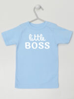 Little Boss - koszulka niemowlęca z nadrukiem - Błękitny - Koszulka krótki rękaw