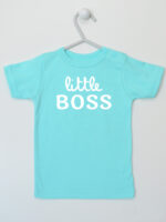 Little Boss - koszulka niemowlęca z nadrukiem - Miętowy - Koszulka krótki rękaw