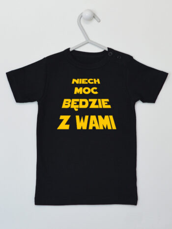 Niech Moc Będzie z Wami - koszulka niemowlęca - Czarny - Koszulka krótki rękaw