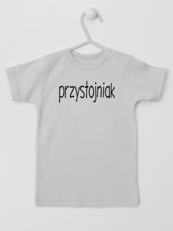 Przystojniak - koszulka dla chłopca z napisem - Szary - Koszulka krótki rękaw