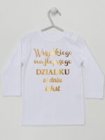 Wszystkiego Najlepszego Dziadku z Życzeniami - koszulka personalizowana - Biały - Koszulka długi rękaw