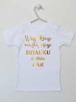 Wszystkiego Najlepszego Dziadku z Życzeniami - koszulka personalizowana - Biały - Koszulka krótki rękaw