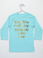 Wszystkiego Najlepszego Dziadku z Życzeniami - koszulka personalizowana - Miętowy - Koszulka długi rękaw