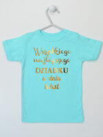 Wszystkiego Najlepszego Dziadku z Życzeniami - koszulka personalizowana - Miętowy - Koszulka krótki rękaw