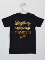 Wszystkiego Najlepszego Mamusiu - koszulka z nadrukiem - Czarny - Koszulka krótki rękaw