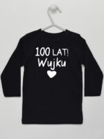 100 Lat Wujku - koszulka z życzeniami dla wujka - Czarny - Koszulka długi rękaw 100 Lat Wujku - koszulka z życzeniami dla wujka - Czarny - Koszulka długi rękaw