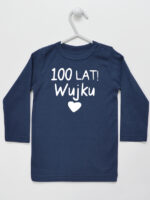 100 Lat Wujku - koszulka z życzeniami dla wujka - Granatowy - Koszulka długi rękaw 100 Lat Wujku - koszulka z życzeniami dla wujka - Granatowy - Koszulka długi rękaw