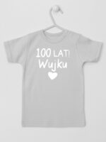 100 Lat Wujku - koszulka z życzeniami dla wujka - Szary - Koszulka krótki rękaw 100 Lat Wujku - koszulka z życzeniami dla wujka - Szary - Koszulka krótki rękaw