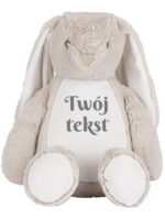 Beżowy Króliczek z Imieniem – Personalizowana Maskotka 45 cm - 3