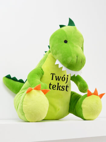 Maskotka Dinozaur z Twoim Napisem 42 cm - pluszak z imieniem - 4