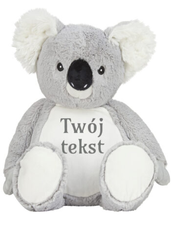 Koala Szary z Twoim Tekstem 42 cm - duża maskotka dla niemowląt - 4