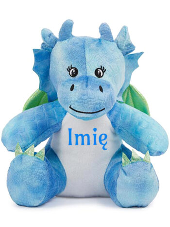 Smok Niebieski wysokość 25 cm - przytulanka z imieniem dla dzieci - 4