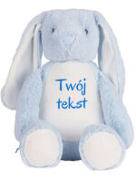Niebieski Króliczek z Twoim Napisem – Personalizowana Maskotka 45 cm - 1 Niebieski Króliczek z Twoim Napisem – Personalizowana Maskotka 45 cm - 1