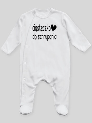Ciasteczko Do Schrupania - pajac niemowlęcy - Biały