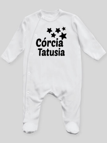 Córcia Tatusia 02 - pajac niemowlęcy - Biały