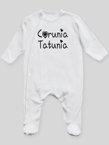Córunia Tatunia - pajac niemowlęcy - Biały