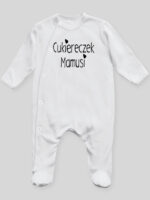 Cukiereczek Mamusi 01 - pajac niemowlęcy - Biały
