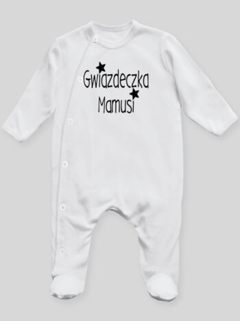 Gwiazdeczka Mamusi - pajac niemowlęcy - Biały