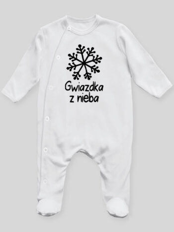 Gwiazdka Z Nieba - pajac niemowlęcy - Biały