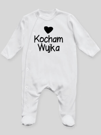 Kocham Wujka - pajac niemowlęcy - Biały