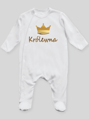 Królewna - pajac niemowlęcy - Biały