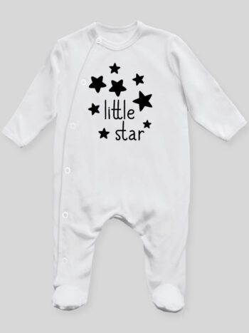 Little Star - pajac niemowlęcy - Biały