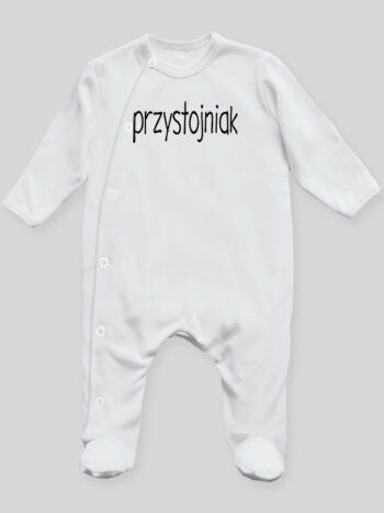 Przystojniak - pajac niemowlęcy - Biały