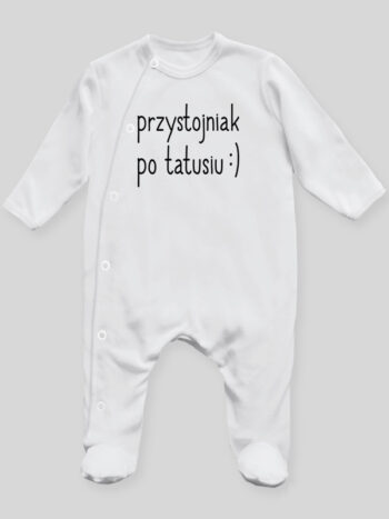 Przystojniak Po Tatusiu - pajac niemowlęcy - Biały