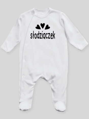 Słodziaczek - pajac niemowlęcy - Biały