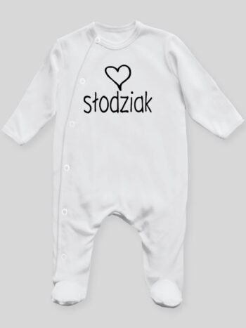 Słodziak - pajac niemowlęcy - Biały