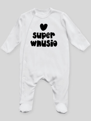 Super Wnusio - pajac niemowlęcy - Biały