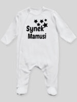 Synek Mamusi - pajac niemowlęcy - Biały
