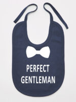 Perfect Gentleman z Muchą - śliniaczek z napisami - Granatowy
