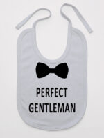 Perfect Gentleman z Muchą - śliniaczek z napisami - Szary