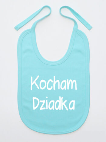Kocham Dziadka - śliniaczek dla dzieci - Miętowy