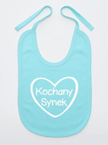 Kochany Synek - śliniak z napisami dla chłopca - Miętowy