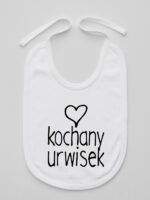 Kochany Urwisek z Sercem - śliniak dla chłopca - Biały Kochany Urwisek z Sercem - śliniak dla chłopca - Biały