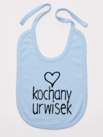 Kochany Urwisek z Sercem - śliniak dla chłopca - Błękitny Kochany Urwisek z Sercem - śliniak dla chłopca - Błękitny