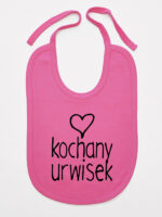 Kochany Urwisek z Sercem - śliniak dla chłopca - Ciemny Różowy Kochany Urwisek z Sercem - śliniak dla chłopca - Ciemny Różowy