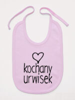 Kochany Urwisek z Sercem - śliniak dla chłopca - Różowy Kochany Urwisek z Sercem - śliniak dla chłopca - Różowy