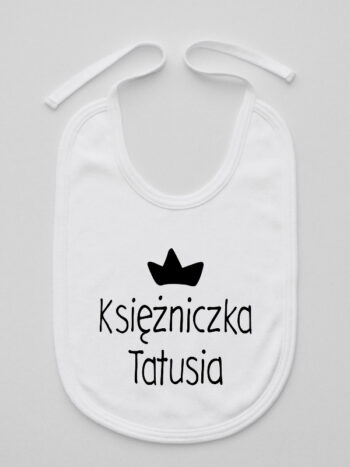Księżniczka Tatusia - śliniak dla dziewczynki - Biały