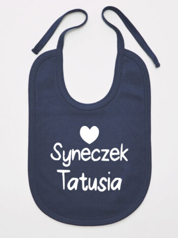 Syneczek Tatusia - śliniak bawełniany dla chłopca - Granatowy
